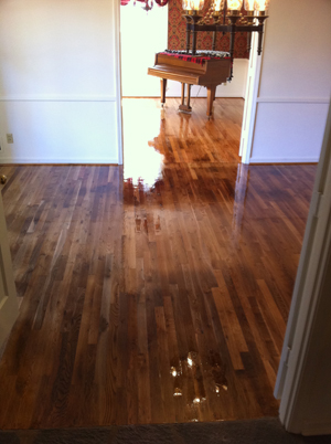 Hardwood floor refinishing in Sandy Springs - Dining Room - After